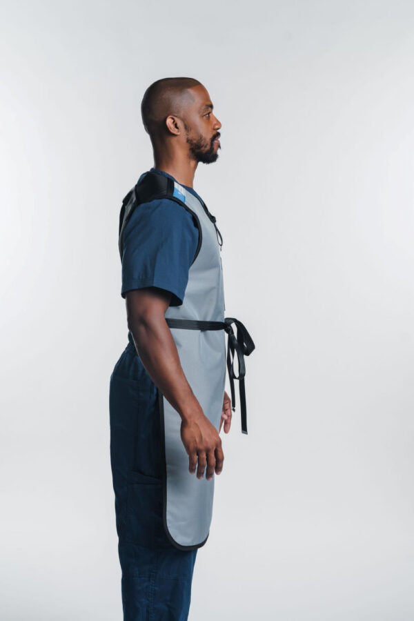 FRONT CLOSING SPECIAL PROCEDURE APRON - .25 mm   Lead Free   24X38 Shimmering Green - Large