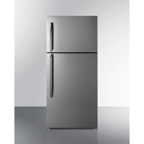 Accucold Left-Hand Door — Full-size top mount refrigerator-freezer in stainless steel