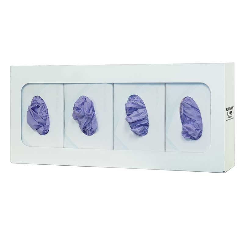 Glove Box Dispenser Quad White Steel Main image