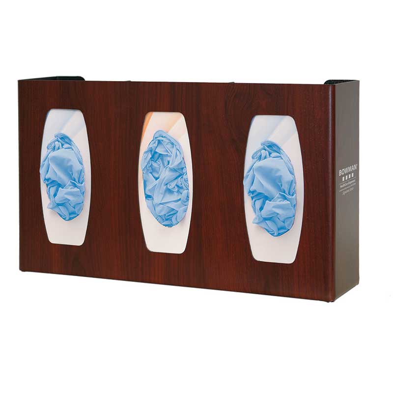 Glove Box Dispenser Triple Divided Vert/Horiz Cherry ABS Main image