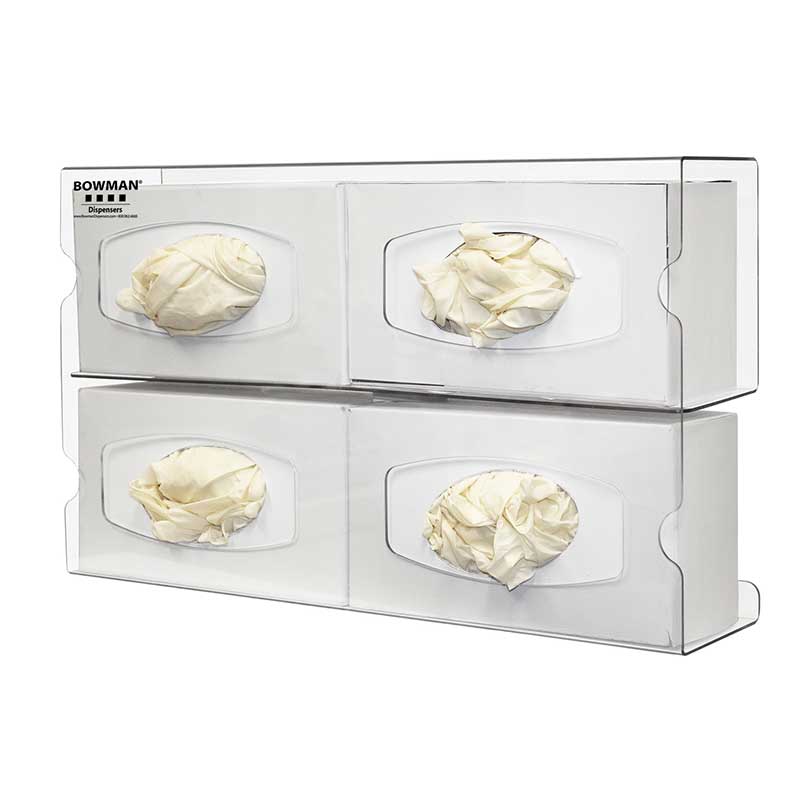 Glove Box Dispenser Quad Vert/Horiz Clear PETG Main image