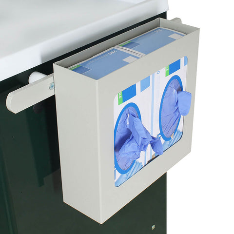 Harloff Glove Box Holder. Holds 4 Boxes of Gloves, w/ Rail Clips for Mounting on Side and Back Rails