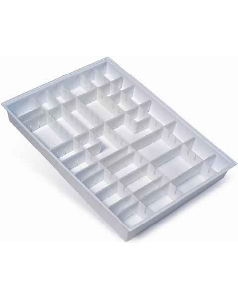 Harloff Drawer Divider Tray with Adjustable Dividers for E/V-Series, Classic, and Universal Line carts. Pack 2