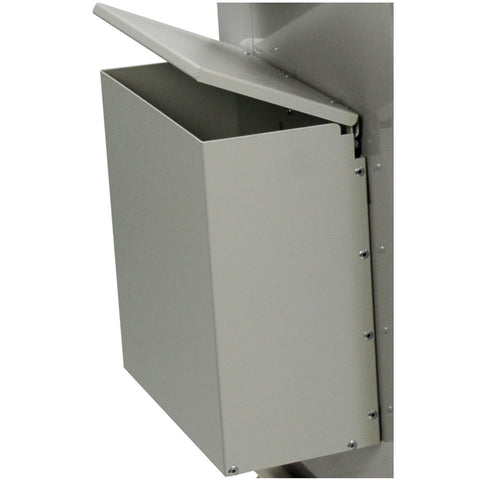 Harloff Waste Container With Cover and Locking Lid, Aluminum, Includes Mounting Bracket