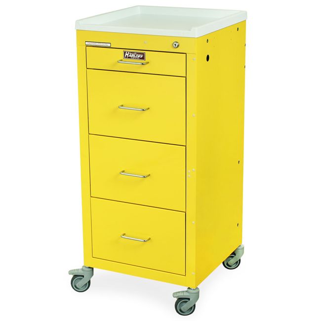 4 Drawer Mini Line Key Lock Cart (Tall Cabinet); 1-3" and 3-9" Drawers. Includes 3” Stem Casters. REPLACED BY M3DS1830K0