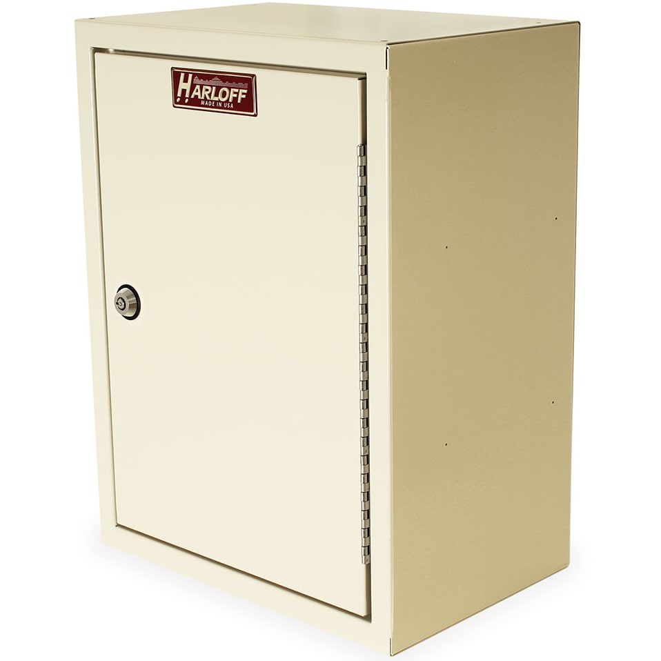 Harloff Stainless-Steel Narcotics Cabinet, Medium, Double Door, Double Lock 16" H x 12" W x 8" D
