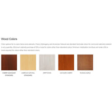 Wood Vinyl Coated Aluminum American Natural Cabinet Finish. Standard Package Includes Pull-Out Shelf and Internal Drawer