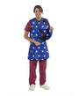 WOMEN'S APRON AND VEST : .25 mm   Lead Free W/THYROID COLLAR VEST: 23X23 APRON: 21X41-46 Dog Paw - Large
