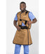 MEN'S APRON AND VEST: .35 mm   Regular Lead Free w/Thyroid Collar VEST: 27x27 APRON: 23X51-56 Shimmering Bronze - Extra Large