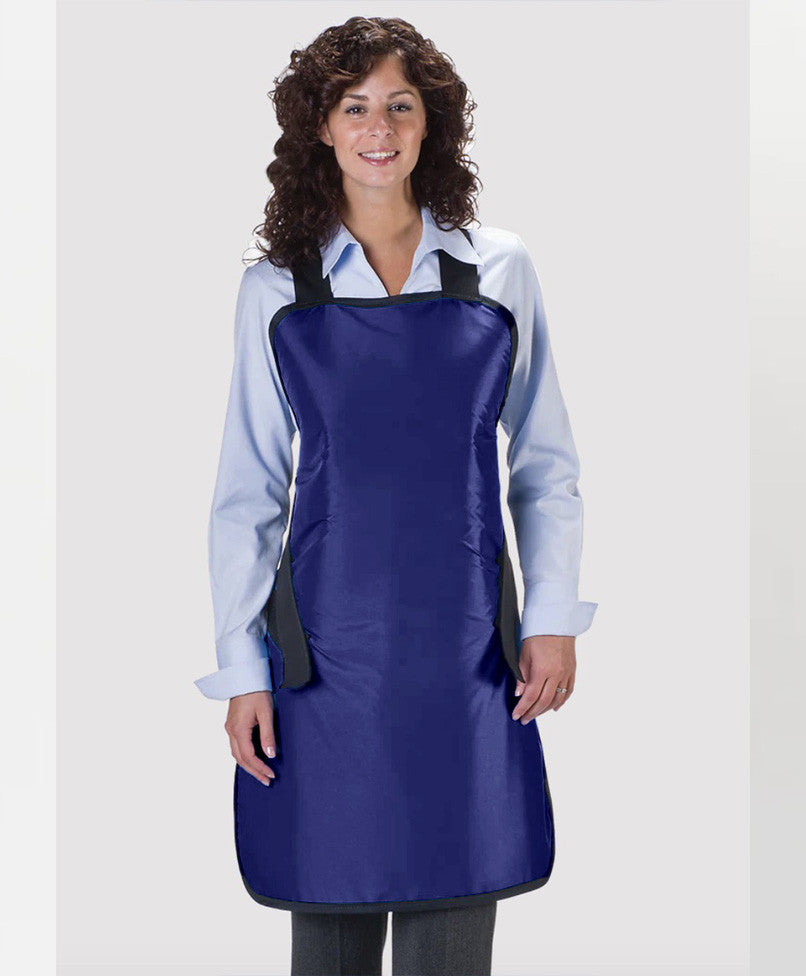 CONVENTIONAL APRON  - .25 mm   Lead Free   25X40  Shimmering Electric Blue - Extra Large Main image