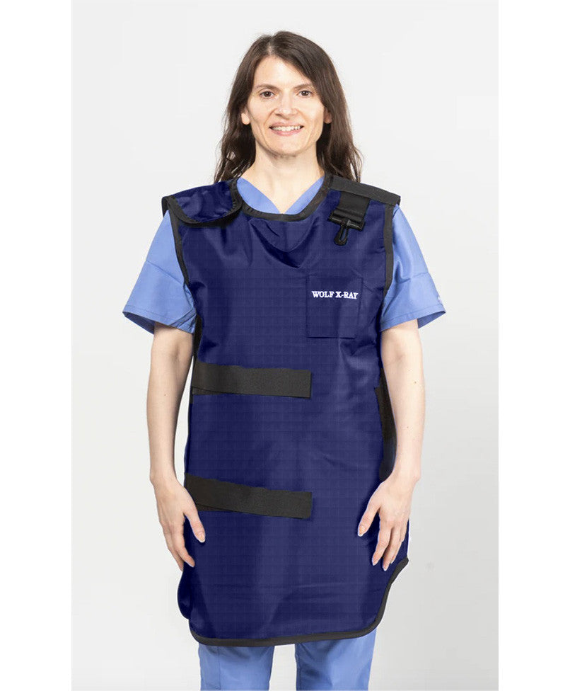 SPECIAL PROCEDURE APRON - .35 mm   Lead Free   24X40  Shimmering Electric Blue - Extra Large Main image