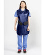 PEDIATRIC FRONT CLOSING SPECIAL PROCEDURE APRON - .5 mm   Light Weight Lead   14x31 Shimmering Electric Blue - Large
