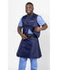 MEN'S APRON AND VEST: .35 mm   Regular Lead Free VEST: 25x23 APRON: 21X41-46 Shimmering Electric Blue - Medium