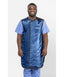 FRONT CLOSING SPECIAL PROCEDURE APRON - .35 mm   Lead Free   25x42  Shimmering Navy Blue - Extra Extra Large