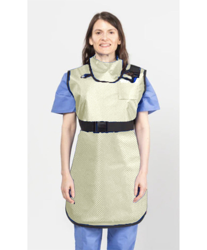 COAT APRON - .35 mm   Lead Free   24X42 Antimicrobial Beige- Large