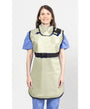 COAT APRON - .5 mm   Light Weight Lead with Thyroid Collar   25X40  Antimicrobial- Beige Extra Large