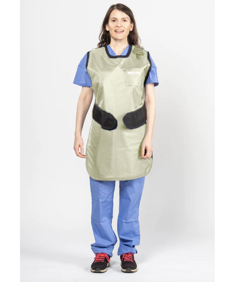 EASY WRAP - .35 mm   Lead Free with Thyroid Collar   25X40  Antimicrobial Beige - Extra Large