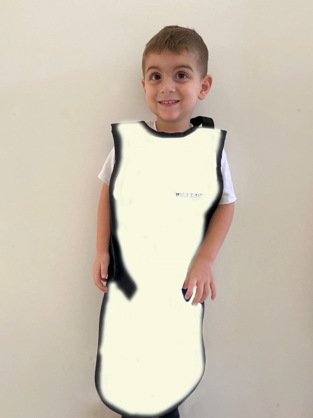 PEDIATRIC FRONT CLOSING SPECIAL PROCEDURE APRON - .5 mm   Lead Free   12X29 Antimicrobial Beige - Medium Main image