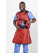MEN'S APRON AND VEST: .35 mm   Regular Lead Free w/Thyroid Collar VEST: 25x23 APRON: 21X41-46 Red - Medium