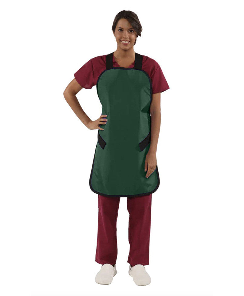 QUICK DROP APRON - .35 mm   Lead Free with Collar   22X37  Hunter Green- Small