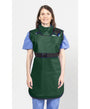 COAT APRON - .25 mm   Lead Free with Thyroid Collar   24X42 Hunter Green - Large Main image