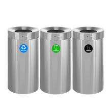 27 Gallon Stainless Steel Recycling Station