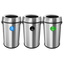 17 Gallon Stainless Steel Open Top Recycling Station