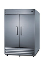 Reach in 2 door 49 cf freezer in stainless steel - Angle