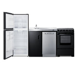 Accucold 81" Wide Kitchenette with Refrigerator-freezer, Dishwasher, Sink, and Smooth-top Range