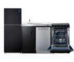Accucold 81" Wide Kitchenette with Refrigerator-freezer, Dishwasher, Sink, and Smooth-top Range