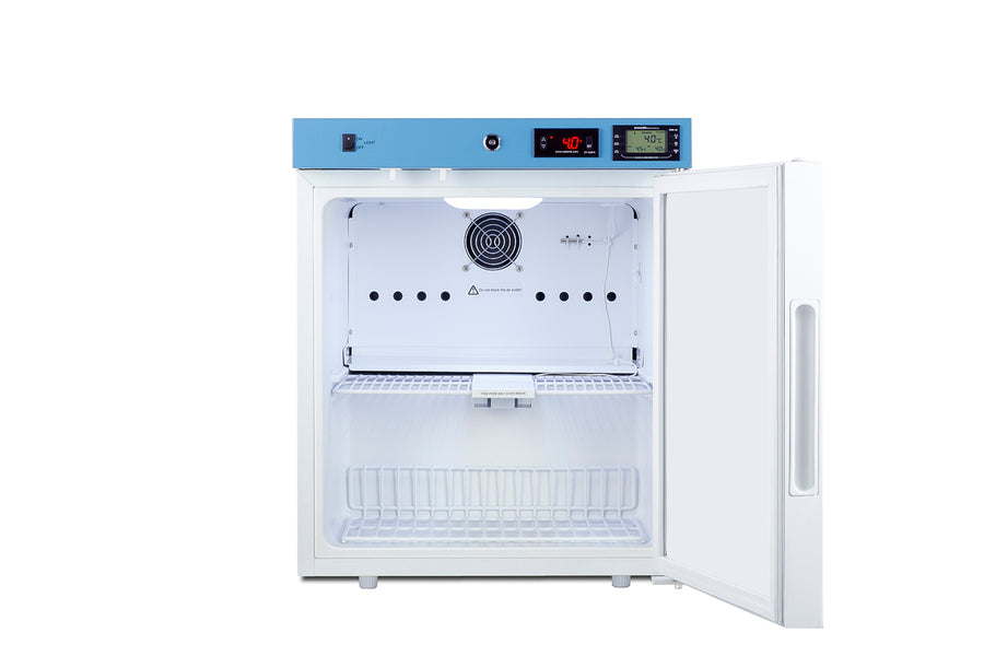 Accucold Healthcare all-refrigerator for vaccine storage with self-closing door and lock (Model ACR21W)