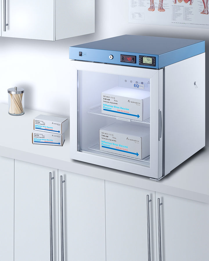 Healthcare all-refrigerator for vaccine storage with self-closing door and lock (Model ACR22G)