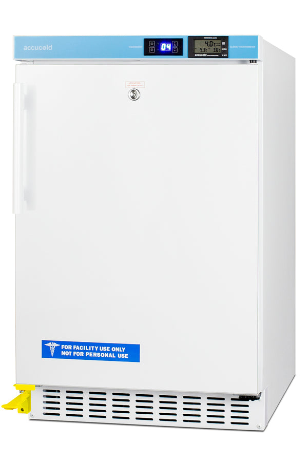Built-in ADA compliant healthcare all-refrigerator with step-to-open door pedal