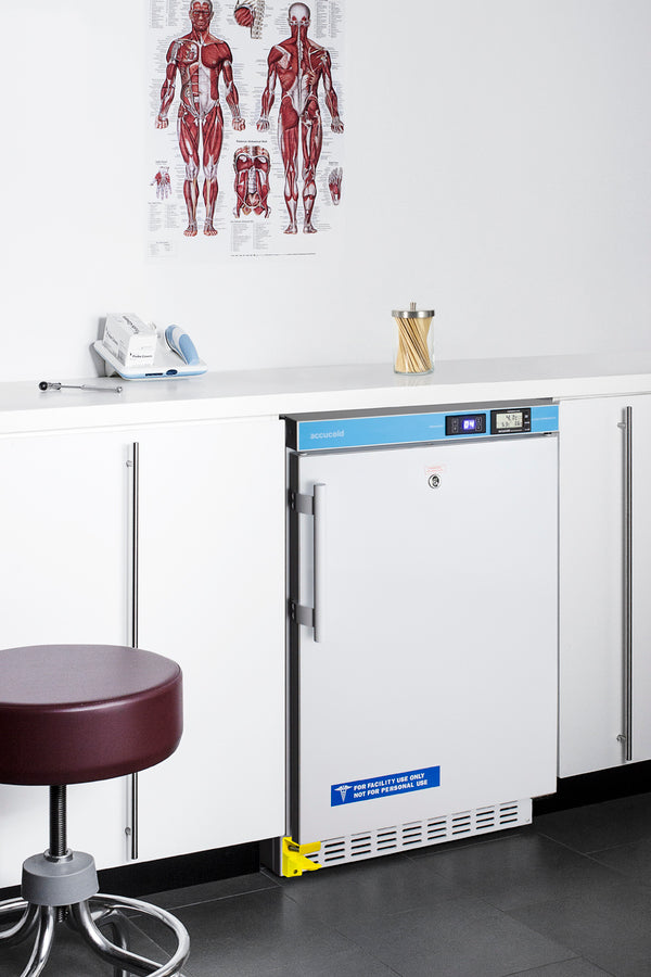 Built-in ADA compliant healthcare all-refrigerator with step-to-open door pedal