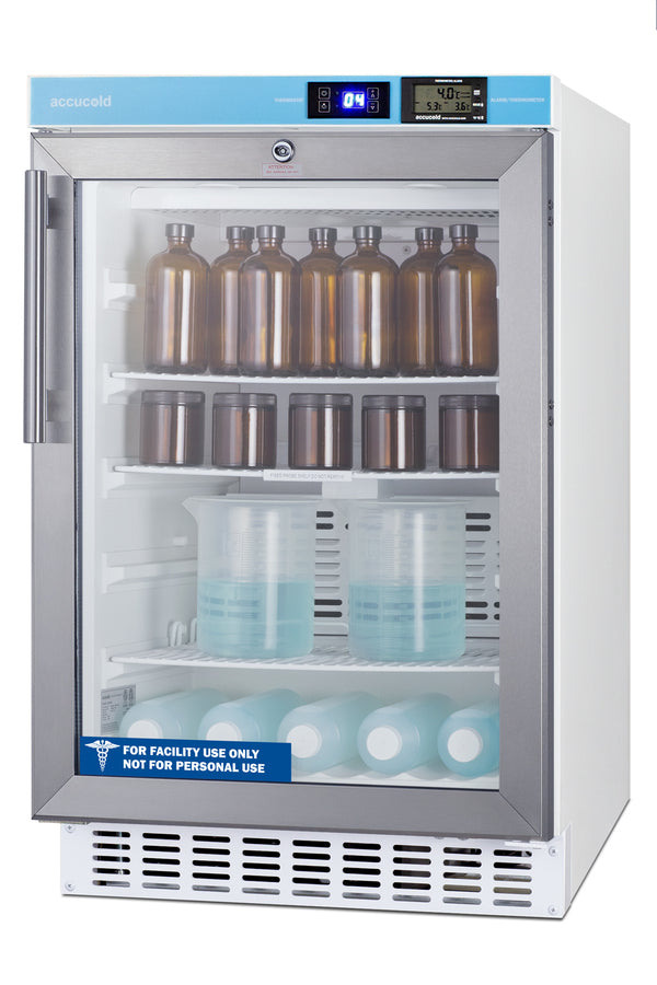 Accucold Pharmacy Series ADA compliant 20" wide built-in undercounter, Left Hinge, Combination Lock – ACR46GLCALLHD