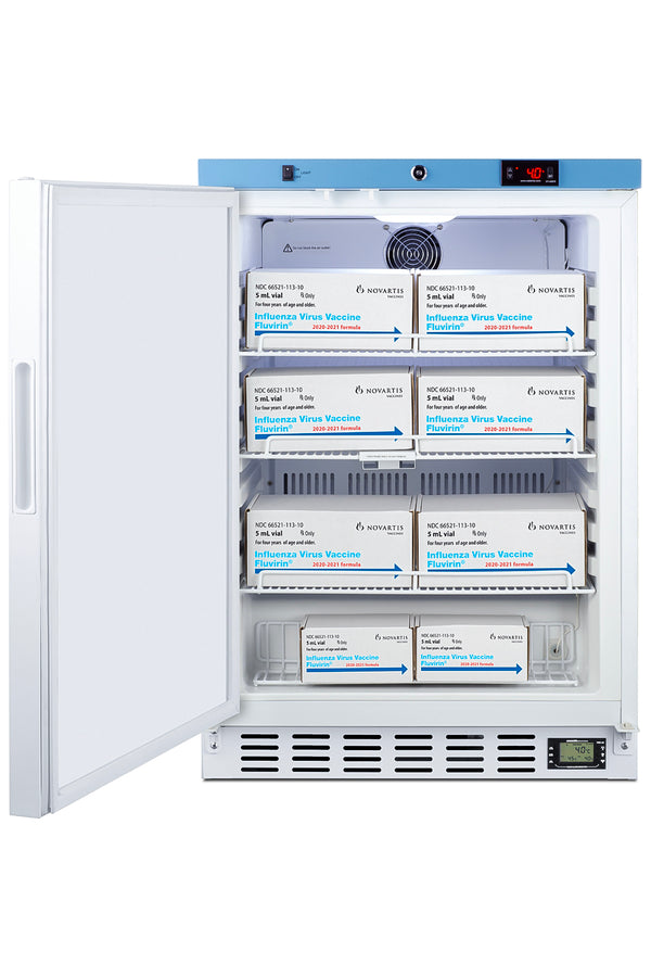 Accucold Healthcare all-refrigerator for vaccine storage with self-closing door and lock (Model ACR51WLHD)