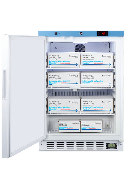 Accucold Healthcare all-refrigerator for vaccine storage with self-closing door and lock (Model ACR51WLHD)