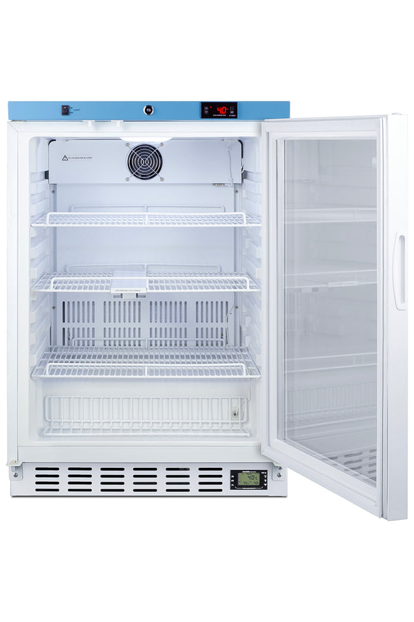 Accucold Healthcare all-refrigerator for vaccine storage with self-closing door and lock (Model ACR52G)