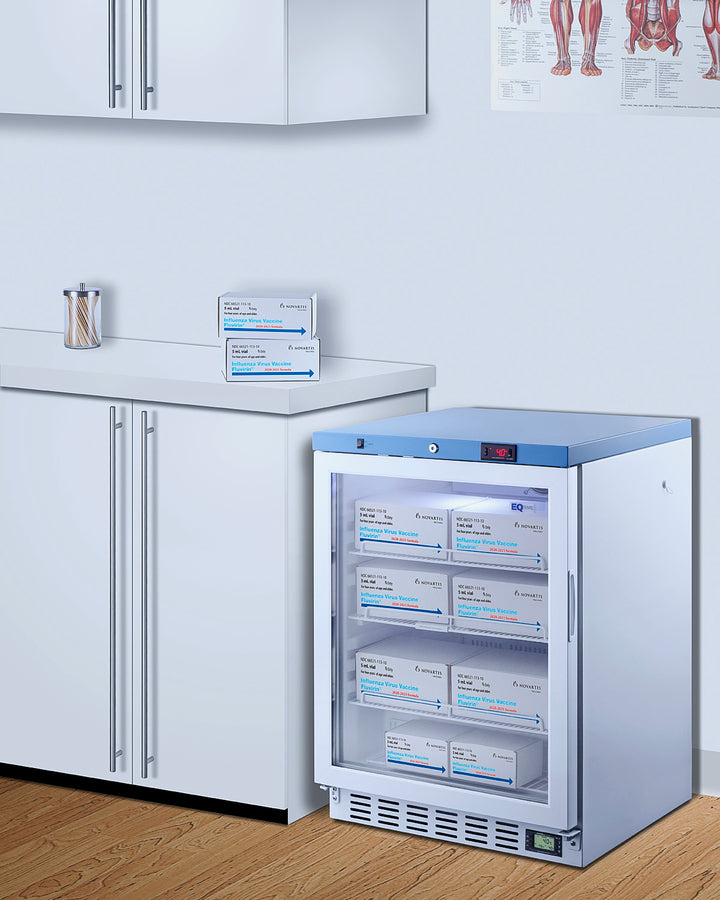 Accucold Healthcare all-refrigerator for vaccine storage with self-closing door and lock (Model ACR52G)