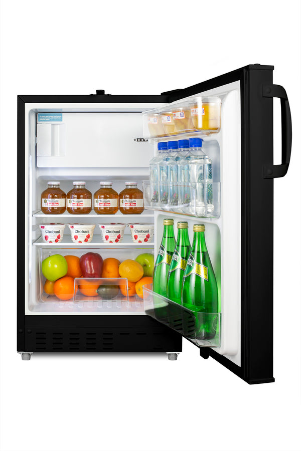 Accucold Built-in undercounter, ADA compliant refrigerator-freezer in black, Left Hinge – ADA302BRFZLHD - Full 1