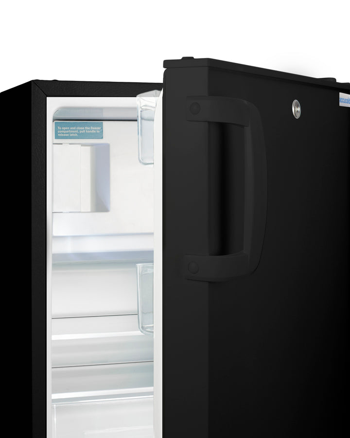 Accucold Built-in undercounter, ADA compliant refrigerator-freezer in black, Left Hinge – ADA302BRFZLHD - Detail