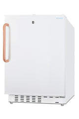 20" wide built-in undercounter ADA compliant refrigerator-freezer with a front lock and copper handle, ADA (Model ADA302