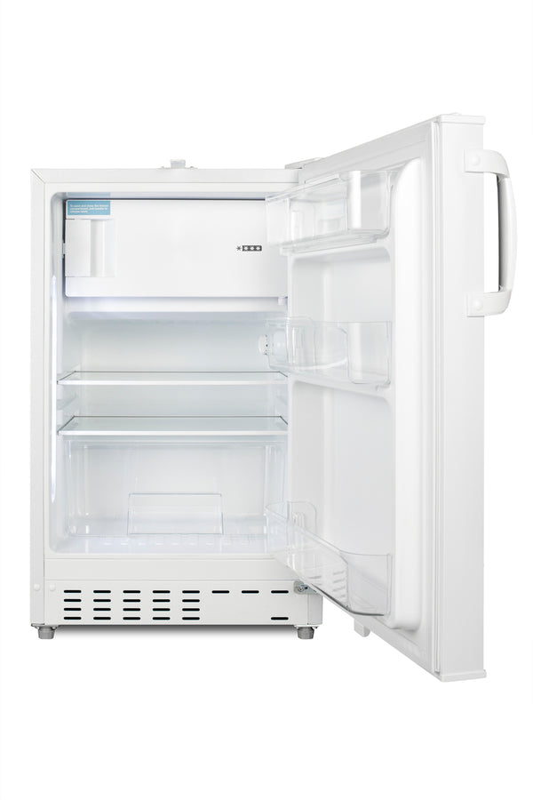 Accucold 20" wide built-in undercounter ADA compliant refrigerator-freezer with a front lock, ADA (Model ADA302RFZLHD)