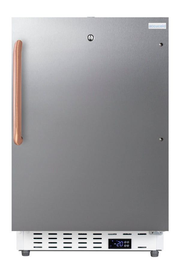Accucold Built-in ADA compliant vaccine all-freezer with stainless steel door, copper handle, and lock, ADA (Model ADA305AFSSTBCLHD)