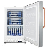 Accucold Built-in ADA compliant vaccine all-freezer with stainless steel door, copper handle, and lock, ADA (Model ADA305AFSSTBCLHD)