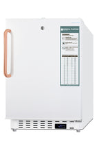 Accucold Built-in undercounter -25ºC ADA compliant all-freezer in white with lock, Towel Bar, Left Hinge – ADA305AFTBCLHD - Angle