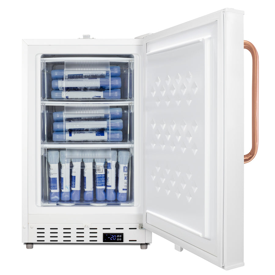 Accucold Built-in undercounter -25ºC ADA compliant all-freezer in white with lock, Towel Bar, Left Hinge – ADA305AFTBCLHD - Full