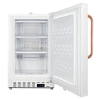 Accucold Built-in undercounter -25ºC ADA compliant all-freezer in white with lock, Towel Bar, Left Hinge – ADA305AFTBCLHD - Open