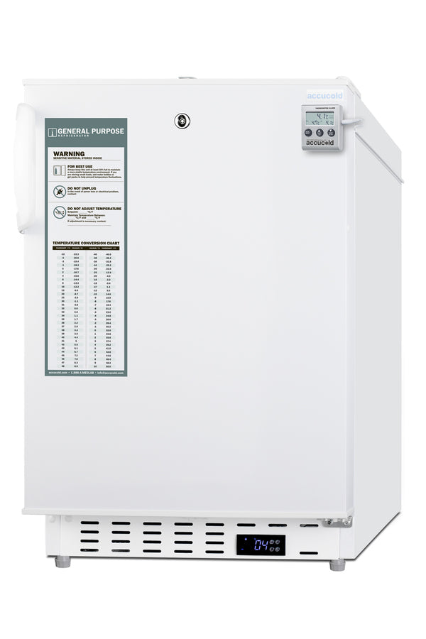 Built-in ADA compliant healthcare all-refrigerator with alarm/thermometer, ADA (Model ADA404REFAL)