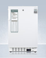 Accucold Built-in undercounter ADA compliant +2°C to +8°C all-refrigerator in white, Left Hinge, Combination Lock –